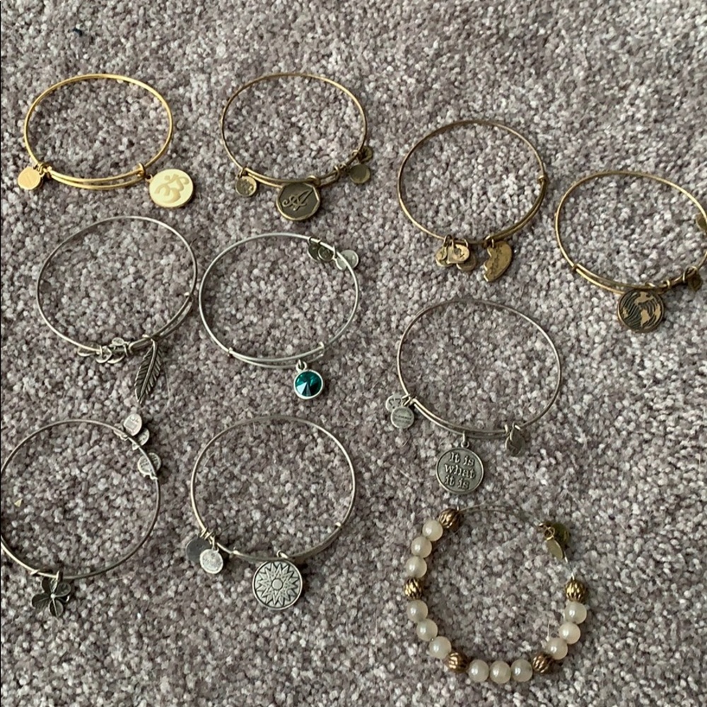 10 Alex and ani bracelets
